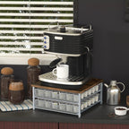 Coffee Pod Holder For Counter, Coffee Pod Drawer for Keurig Pod Storage Drawer Holder, 72 Capacity Pods Storage Organizer for Coffee Pod Storage with Sliding Baskets for Coffee Station, Silver