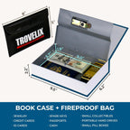 Book Safe with Combination Lock, Hidden Safe (9.5 x 6.2 x 2.2 Inch) with Fireproof Bag, Secret Diversion Safe, Hollow Book Box Hidden Storage, Money Safe Box for Cash (Peter Pan)