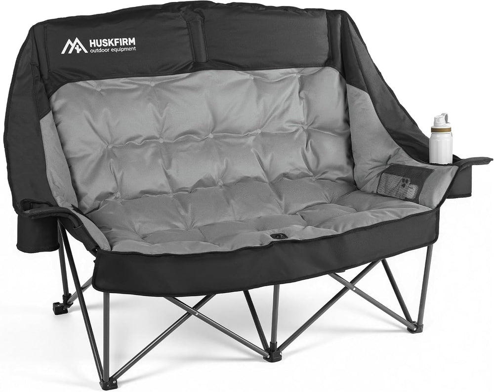 Huskfirm High Back Double Camping Chair 2 Person Camping Chair Low Seat Loves...