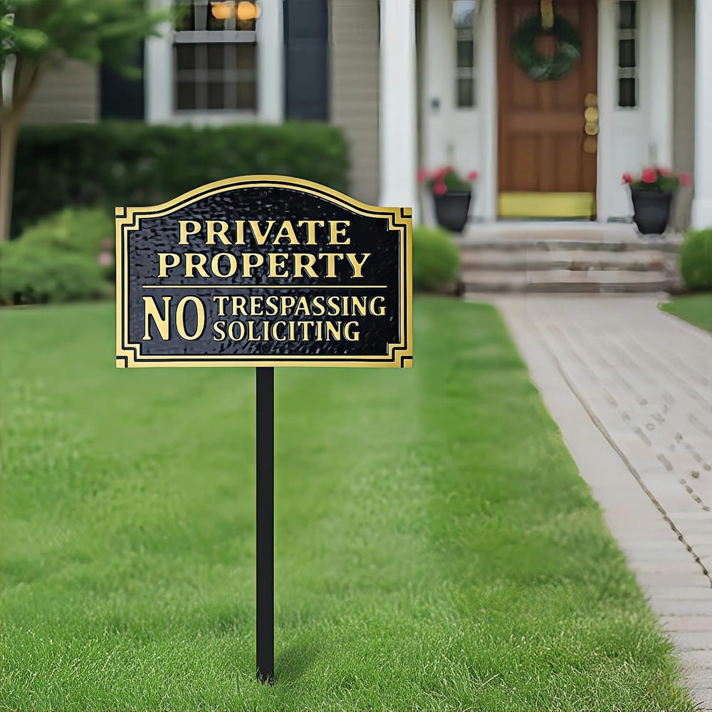 Private Property No Trespassing Sign, No Soliciting Yard Sign, A602