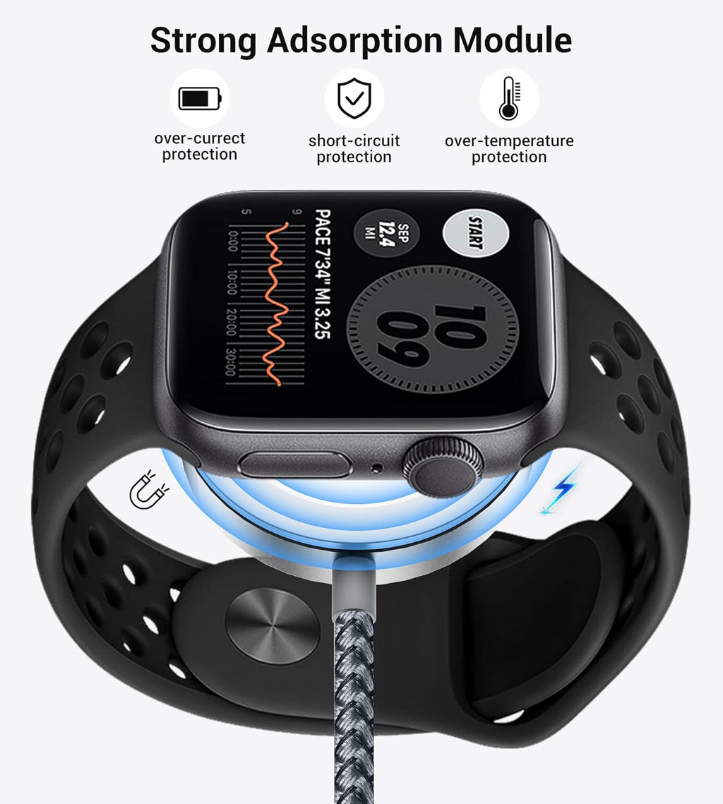 Temdan for Travel Vacation Essentials,3 in 2 USB C Cable for Apple Watch Charger/iPhone 17 Charger/Lightning,Multi Charging Cable Cord,Camping Essentials,Portable Designed for iWatch &iPhone 16-12-5FT