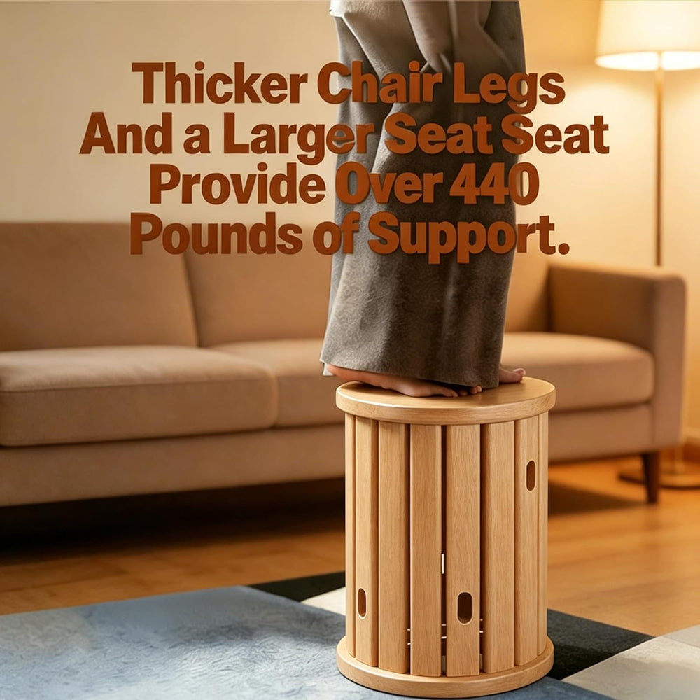 Stackable Stools Set of 4,Round Wood Stool Side Table/18 H Stackable End Tabl...