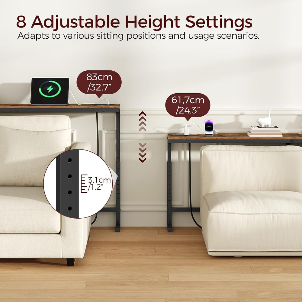 MAHANCRIS 102.3" Console Table with Adjustable Height(24.3"-32.7&qu...