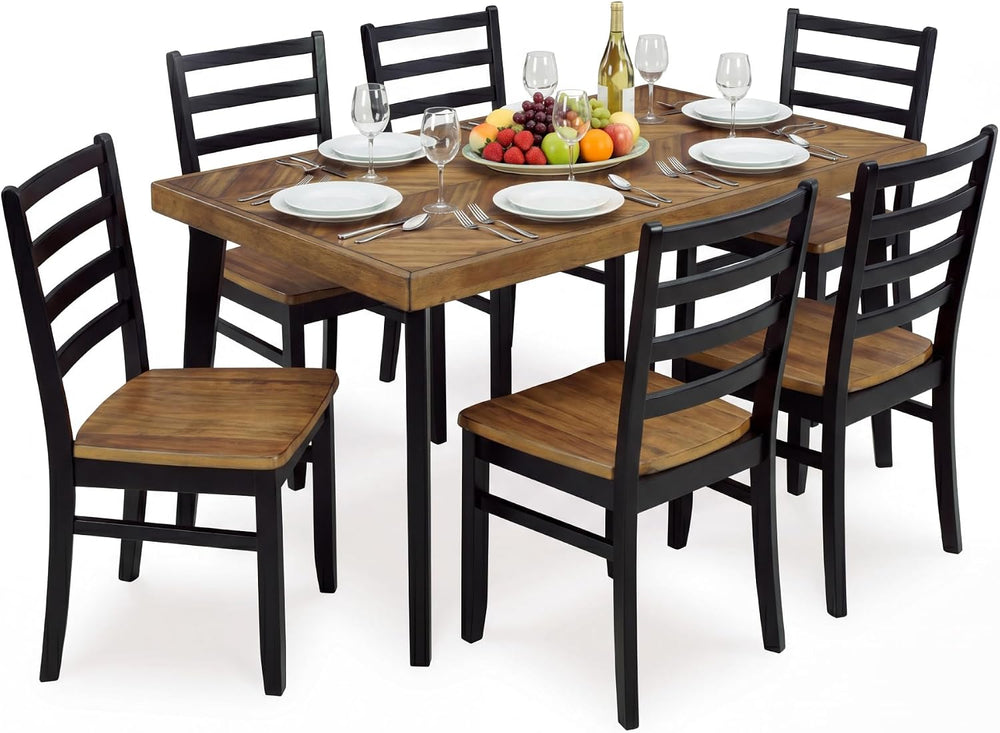 Signature Design by Ashley Blondon 7-Piece Wood Dining Table Set for 6