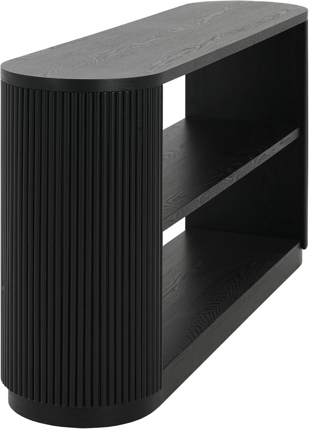 58.9" Modern Console Tables with 3 Tier Open Shelves, Storage Wood Entry...
