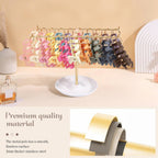 Metal Headband Holder Organizer, 2-Tier Headband Storage with Tray, Hairband Display Stand with Golden Rings, Hair Accessories Claw Clip Organizer for Women and Girls (Gold)