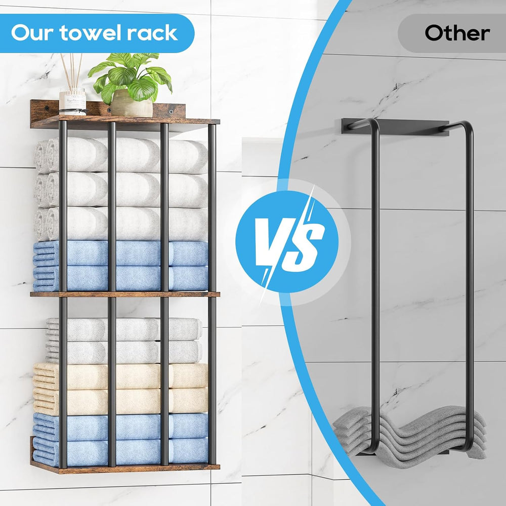 Towel Racks for Bathroom Wall Mounted, Updated 4 Bar Wall Towel Holder