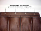 Roomganize Large Over the Door Shoe Organizer for Mens Sneakers (Bison brown)