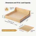 ALINE FURNITURE Birch Pull Out Drawers for Cabinets, 21" W x 21" D x 6" H Soft-Close Slide Out Drawer for Kitchen Cabinets, Pull Out Shelves, Pantry Cabinet Organizer, with Pre-Drilled Wood Template