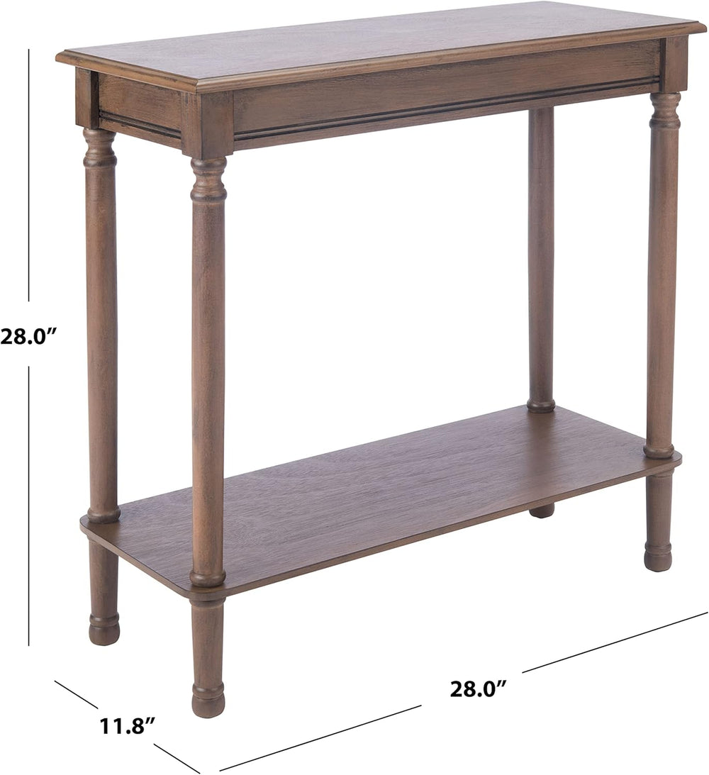 SAFAVIEH Furniture - Tinsley Rectangle Console Table - Brown - Solid Wood - F...