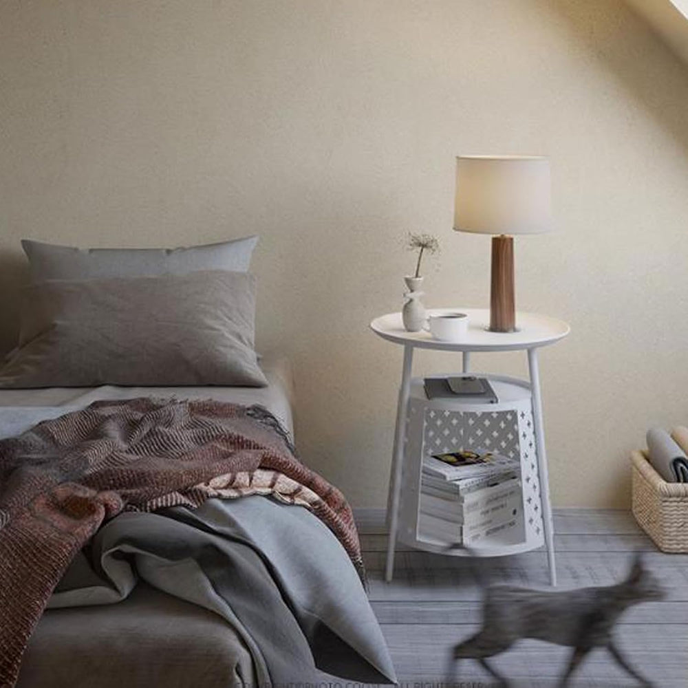 Sofa Side Round Side Table End with Cat House, Condo, Indoor Furniture Kitten...