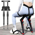 Adjustable Chairless Wearable Invisible Chair,Invisible Chair Wearable Exoskeleton Human Wearable Seat,Anywhere Camping Folding Stool Withstands 150kg,Black