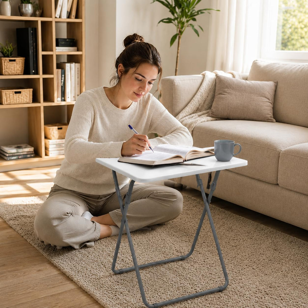 Gocamptoo Portable Folding TV Dinner Tray Table Set of 2 | No Assembly Requir...