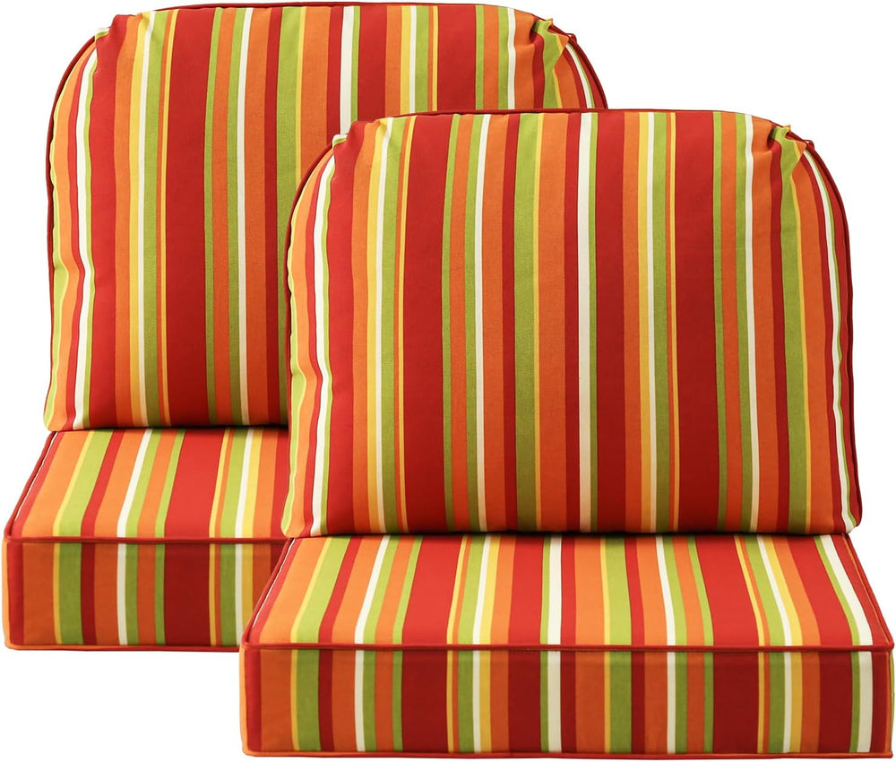 Outdoor Cushions for Patio Furniture Set of 2, 24"x24" Water Repell...