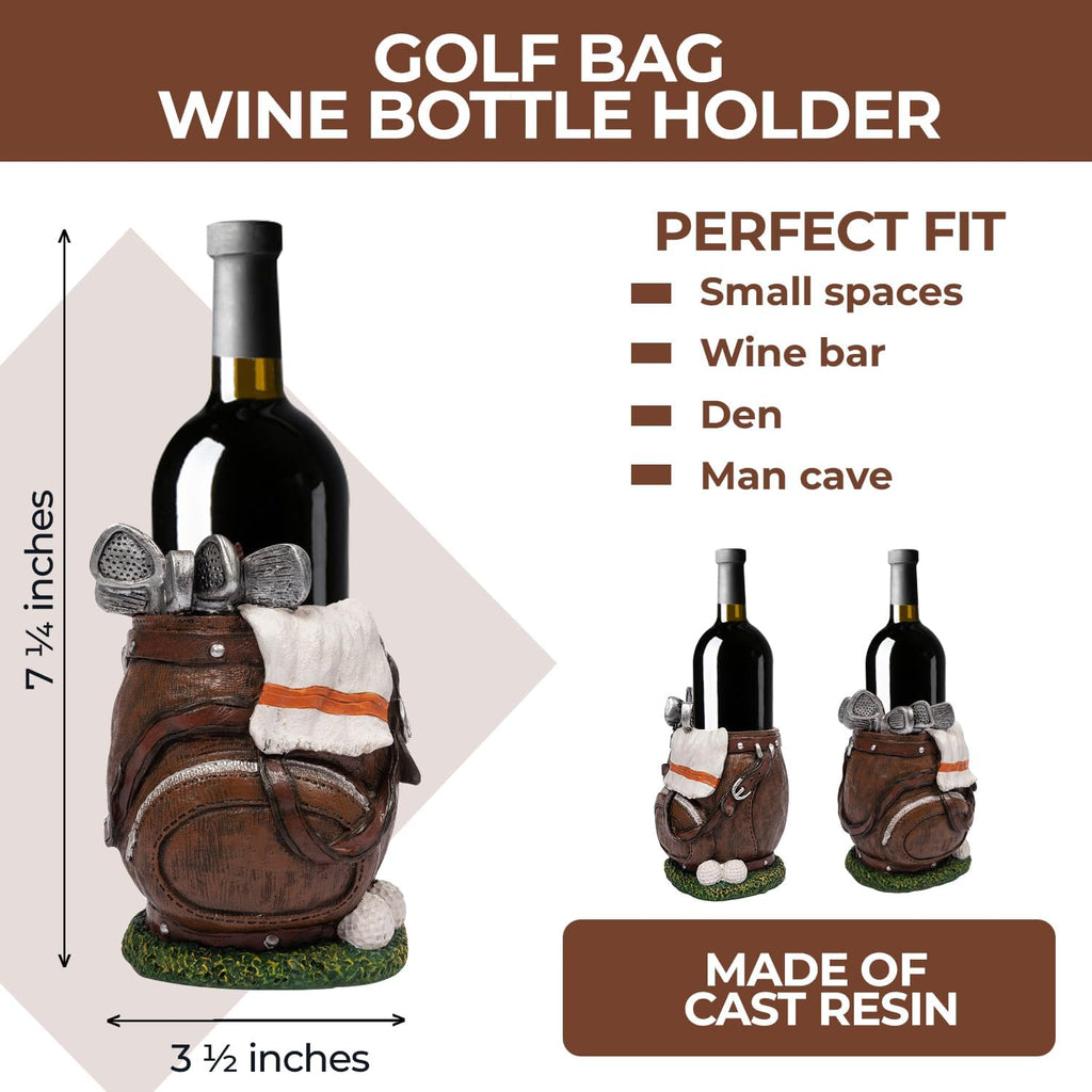 Golf Bag Wine Bottle Holder Decorative Bar Decor Single Bottle Holder