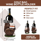 Golf Bag Wine Bottle Holder Decorative Bar Decor Single Bottle Holder