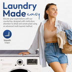 OfficeSimpli Large Washer Dryer Countertop 30 x 58 - Made in USA - Heavy-Duty Laundry Countertop Over Washer and Dryer, Laundry Room Countertop Organization Solution with Non-Slip Pads, Iconic Maple