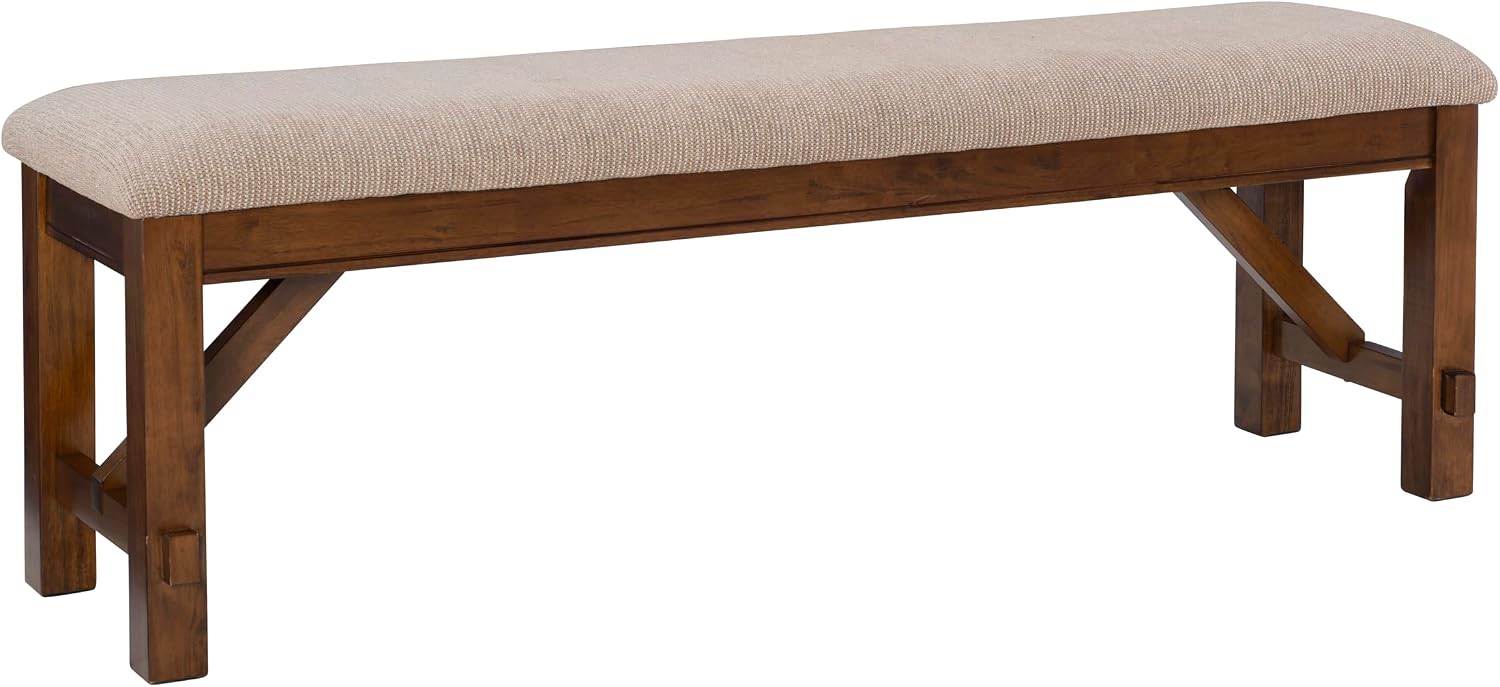Powell Company Kraven Dining Bench, Hazelnut 60"L x 16"W x 20.25"H