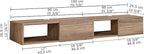 Atelier Mobili Floating TV Stand - Wall Mounted TV Stand for 75 Inch TV - Floating TV Shelf - Modern TV Stands for Living Room - Sleek Entertainment Center Design (Walnut, 2 Doors 2 Shelves)