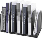 Adjustable Desk File Organizer,Detachable Office Folder Organizer,Compact Vertical Desk File Holder,Wrought Iron Paint,Suitable for Home, School, Office Classrooms (Black - 7 grids)