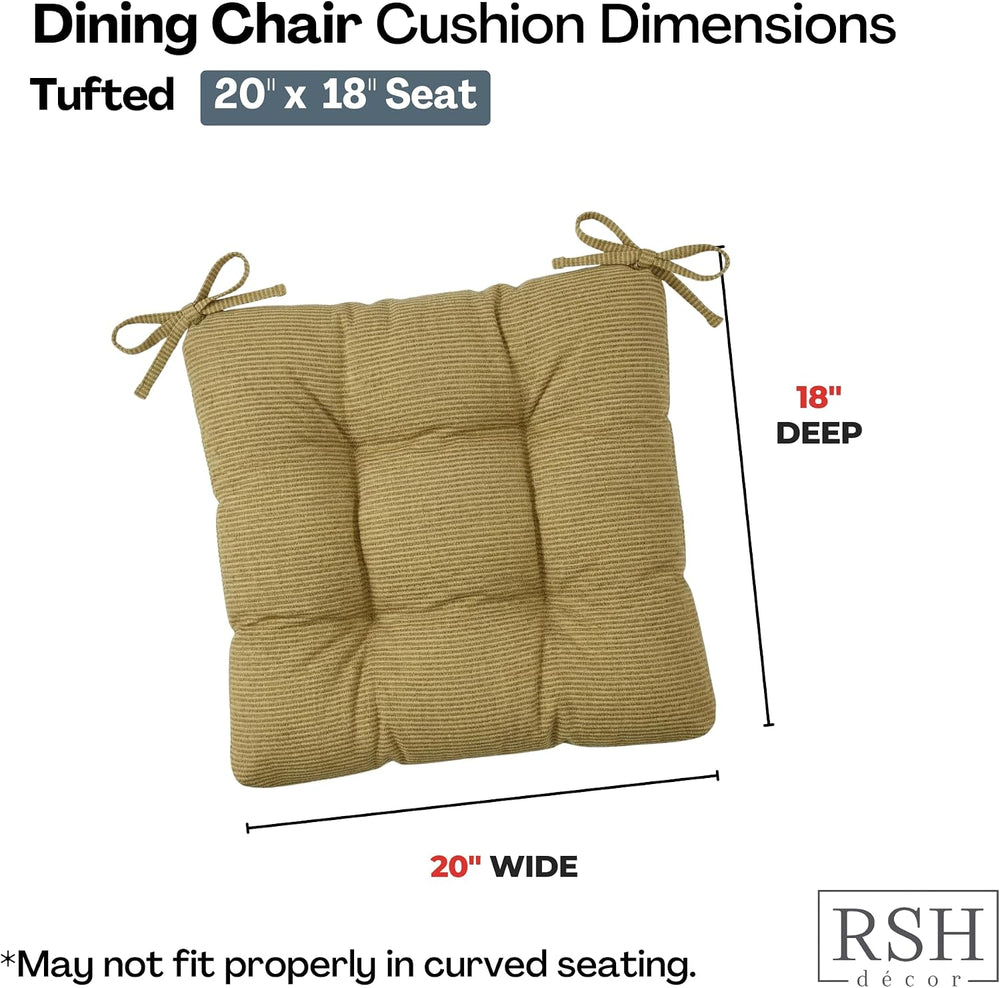 RSH DECOR Tufted Chair Cushions Set of 2 | 20" x 18" | All-Weather ...