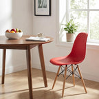 Furmax Modern Style Dining Chair Mid Century Modern DSW Chair, Shell Lounge Plastic Chair for Kitchen, Dining, Bedroom, Living Room Side Chairs Set of 4