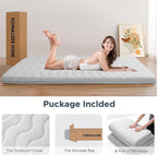 Japanese Futon Floor Mattress, 100% High Density Comfortable Foam, 3.5" Thicken Foldable Mattress Tatami Mat Sleeping Pad, Ideal for Comfort and Support, Kids Floor Lounger Pillow Bed Sofa (Twin）