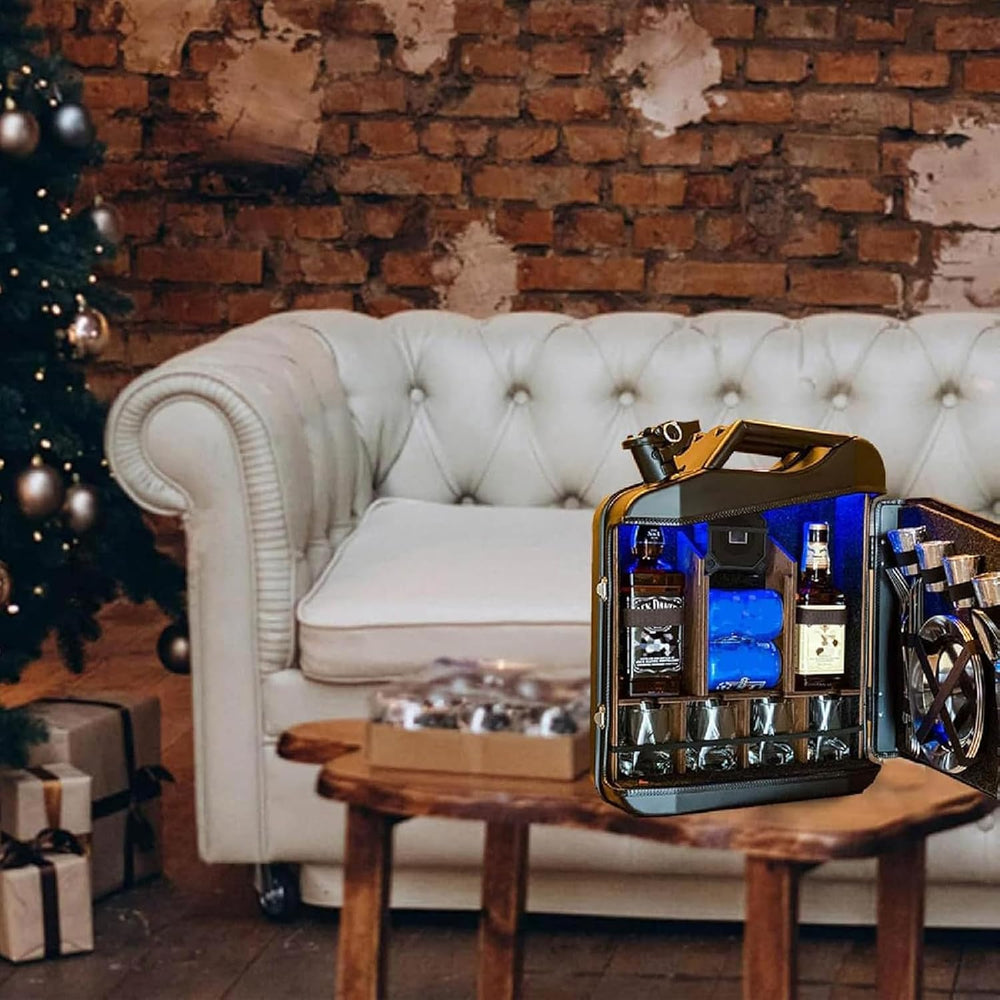 Mini Christmas Can Bar, 20L Christmas Jerry Can Bar with Sturdy Structure, Be...