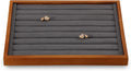 Ring Storage Tray, Wood Ring Tray For Jewelry,Black Earring Stud Organizer,Premium Jewelry Drawer Organizer