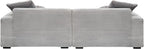 Ball & Cast 104" Modular Sectional Sofa,Comfy Loveseat Couch with 4 Pillows,Corduroy Fabric Upholstered Couches W/Deep Seat and Armrest,4 Seater Sectional Sofa for Living Room,Apartment,Gray