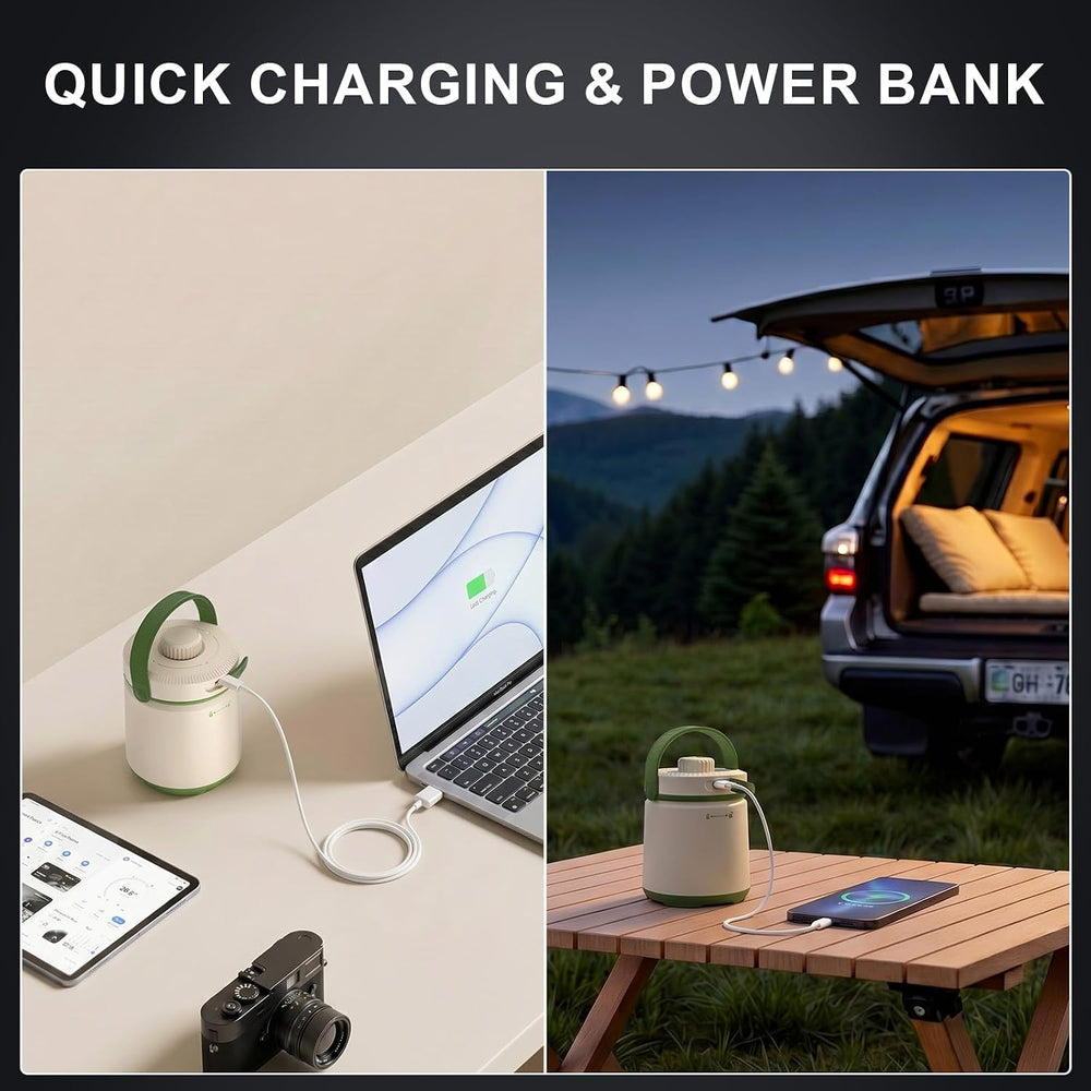 Dawnrise Rechargeable LED Camping Lantern, 5-in-1 Tent Light with 750Lm