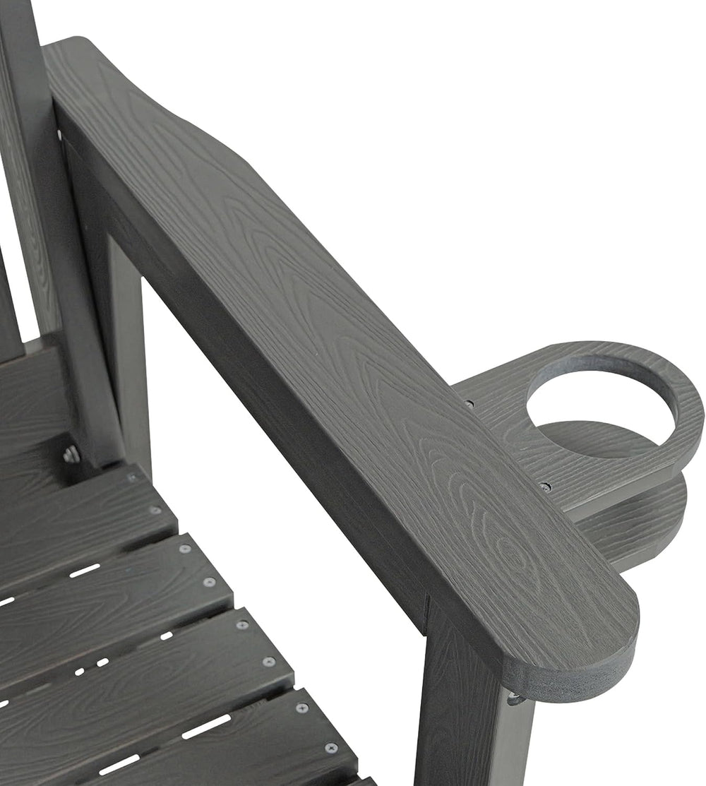 Poly Lumber Patio Glider, HIPS Material Weather-Resistant Swing Bench for Out...
