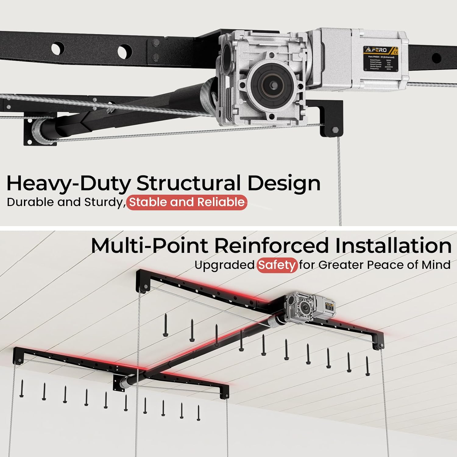 Motorized Garage Ceiling Storage Racks with Remote Control, 4x4 FT Overhead Garage Storage Rack, Heavy-Duty Lift Storage System, Space-Saving Hanging Shelves, 250 Lbs Capacity
