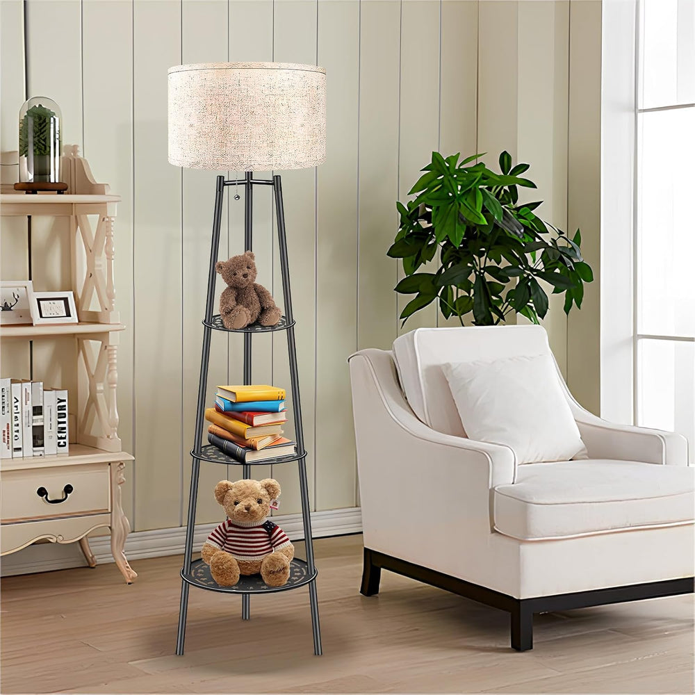ZQQLITE Floor Lamp with Shelves for Living Room， Standing Lamp，Tall Lamp， Amp...