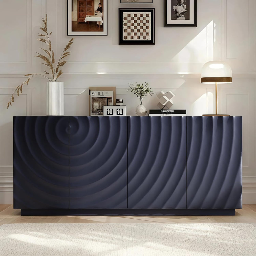 LKTART 59" Sideboard Buffet Cabinet with Storage, 4 Doors Modern Accent ...