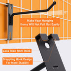 INCLY 4 Inch Gridwall Hooks, 60 Pack Heavy Duty Black Display Hooks for Grid Wall Panels, Gridwall Accessory for Storage Display Clothes in Retail Shop Garage