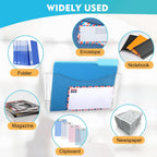 EASEPRES 8 Pack Clear Single Pocket Hanging File Organizer, Plastic Wall Mount Paper Mails Magazines Holder, Mounted Folder Bins for Office, School and Home, 13.85x3.14x6.88 inches