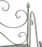 SAFAVIEH Outdoor Collection Torus Victorian Antique Dark Green Wrought Iron 3-Tier Shelf