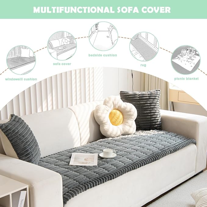 ZQFFB Pet Couch Cover Dogs Washable Non-Slip Couch Protector Pet Friendly Dog...