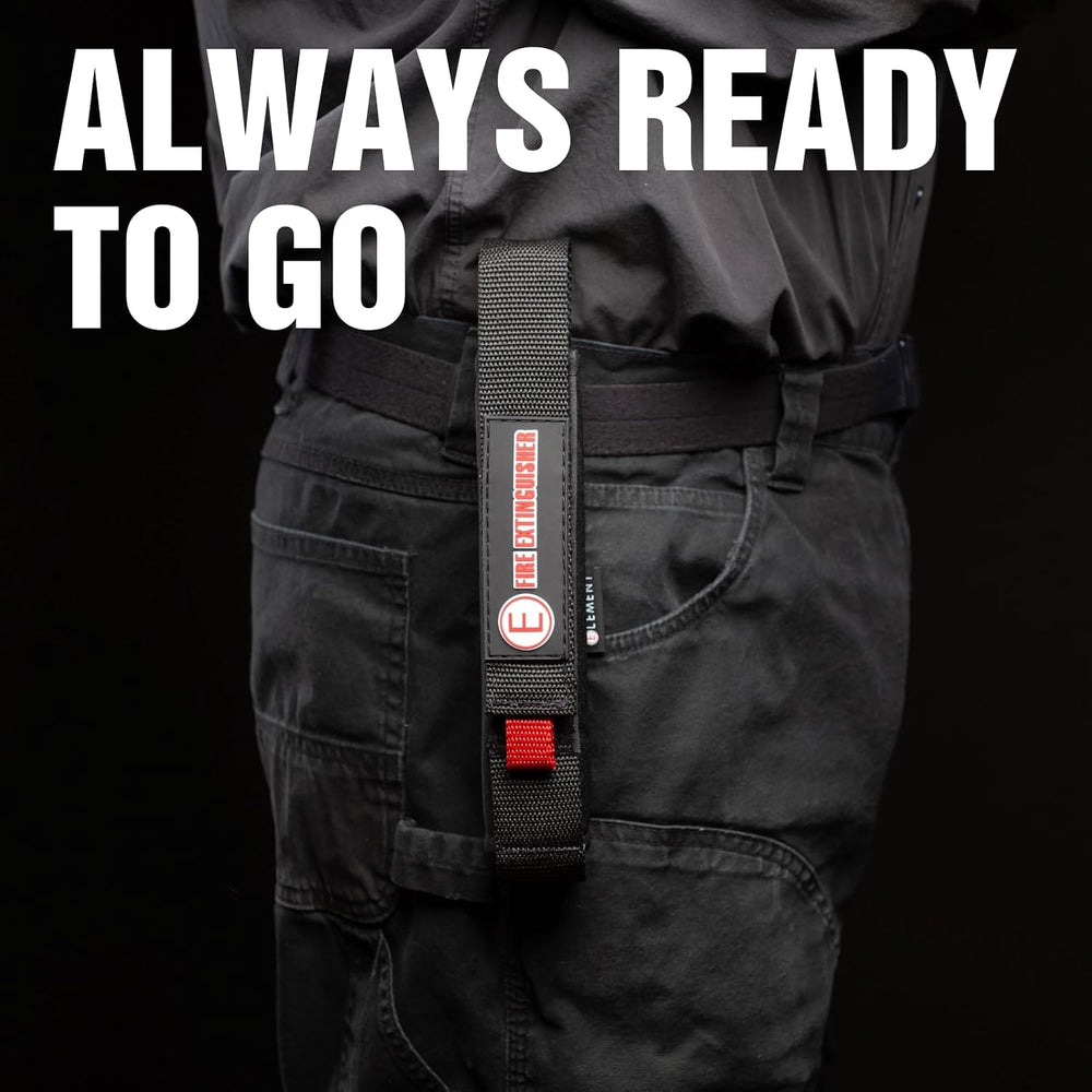 Element Fire Extinguisher Mount, Tactical, Sleeve/Straps, Hook and Loop, Nylo...
