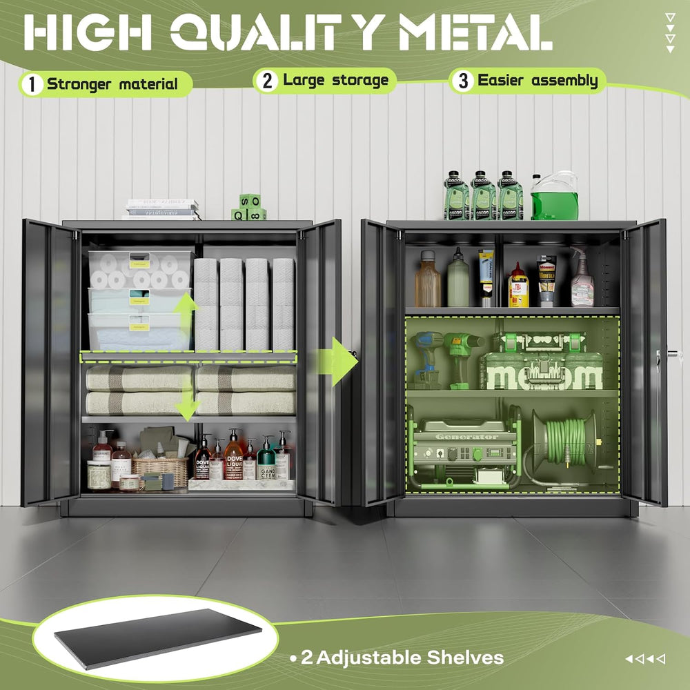 Oakcloud Oakmont Metal Storage Cabinet for Tool Organization, 36" Lockab...