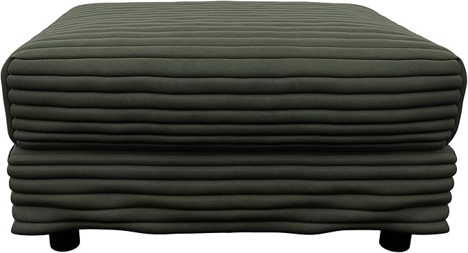KEIKI 102.4" Sectional Couches, Modern Comfy Upholstered Sofa Cloud Couch, Deep Seat 4 Seat Sofa Set with Soft Pillows and Movable Ottoman for Living Room, Apartment, Office, Green