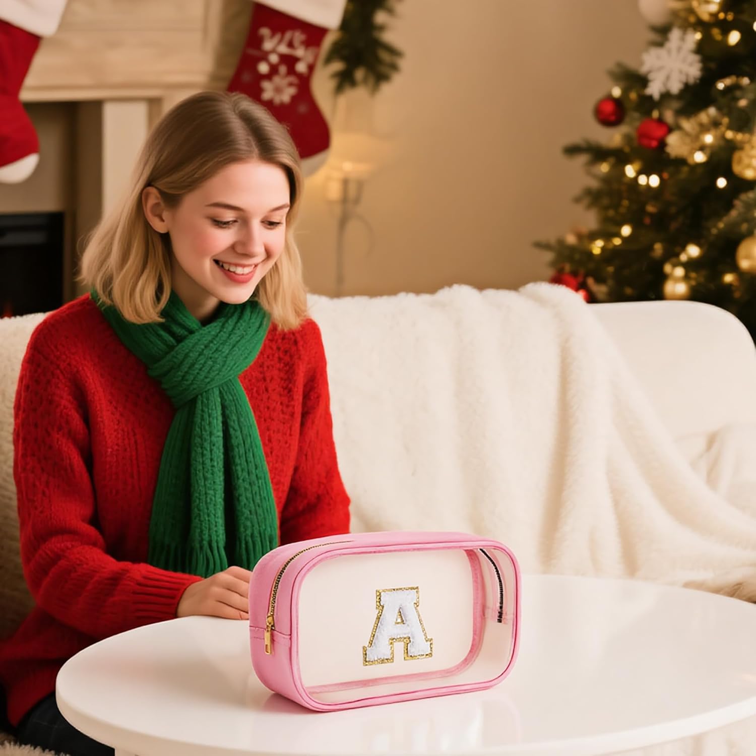 YOOLIFE Birthday Gifts for 3 4 5 6 7 8 9 10 11 12 13 Year Old Girls Travel Makeup Bag Pouch Toiletry Bag for Kids Clear Makeup Bag Cosmetic Bag Birthday Gifts for Girls Kids Preppy Stuff Black K