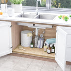 SIKADEER 22" x 22" Under Sink Mat Waterproof, Silicone Mat Kitchen Drawer Shelf and Cabinet Liner, Sink Protector for Kitchen Organizers and Storage, Boot Tray Pet Food Mats