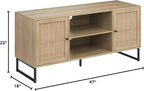 Nathan James 74101 Mina Modern TV Stand, Entertainment Cabinet, Media Console with Storage Doors for Living Room or Media Room, Oak/Black, Set of 2