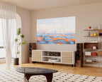 YESHOMY Modern TV Stand for 65 Inch TV, 58" Entertainment Center with Storage Cabinets, Media Console for Living Room & Apartment, Minimalist Retro TV Cabinet, Bright White