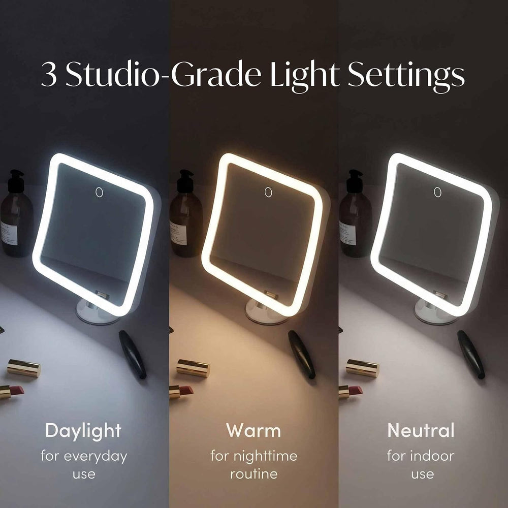 Fancii 20x Magnifying Makeup Mirror with LED Lights, Rechargeable, High Zoom ...