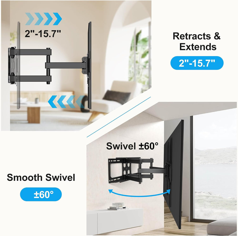 XINLEI Full Motion TV Wall Mount for Most 26"-70" Flat/Curved TV, S...