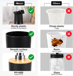 iMucci 9Pcs Black Bathroom Accessories Set with Trash Can Bathroom Set Black Bathroom Accessories Bathroom Decor