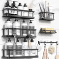 YASONIC Shower Caddy, 100% Rustproof Shower Shelves for Inside Shower, No Drilling Bathroom Organizers and Storage, 6 Pack Large Capacity Bathroom Shelves for Kitchen & Home Decor